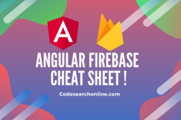 Angular firebase cheat sheet
