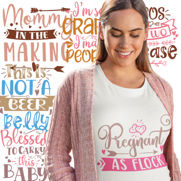Pregnancy T-Shirt Design Bundle